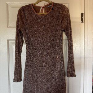 Kimchi Blue Urban Outfitters Long Sleeve Shimmery Dress